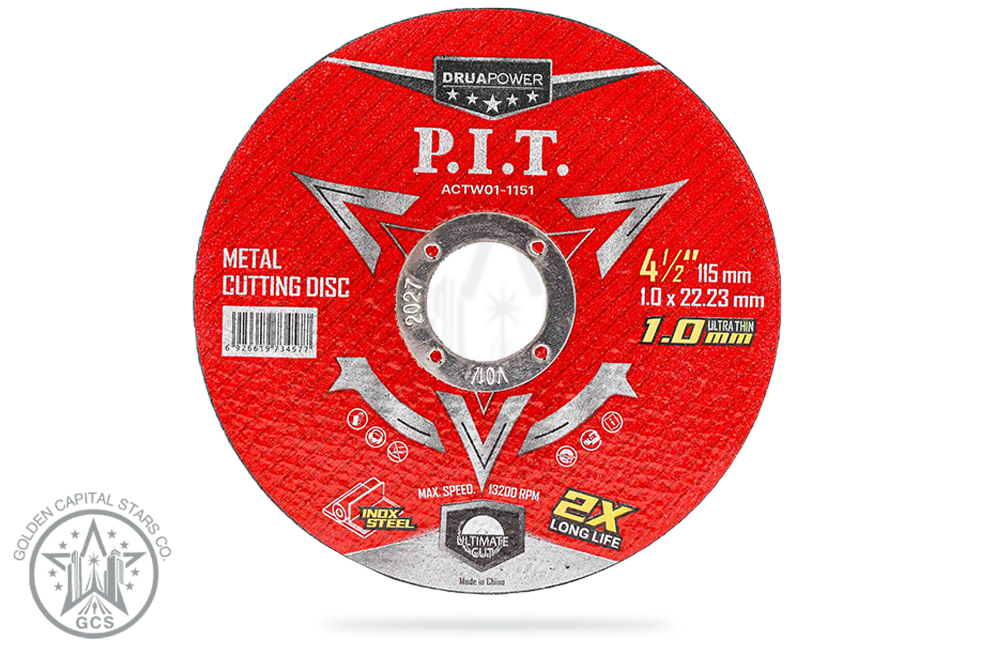 ديسك قطع حديد 4.5 بوصة 115 مم سمك 1 مم ACTW01-1151 – P.I.T
