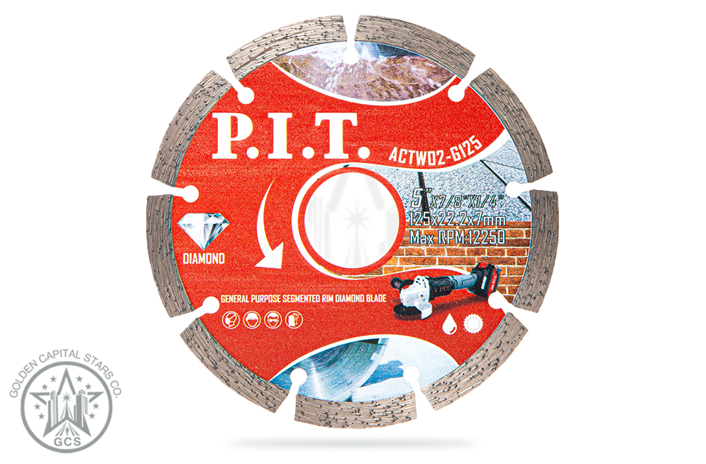 ديسك قطع خرسانة وبلوك 5 بوصة 125 مم سمك 1.4 مم ACTW02-G125 – P.I.T
