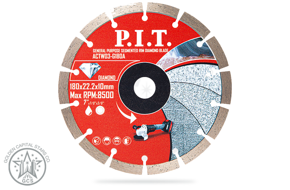 ديسك قطع جرانيت وحجر 7 بوصة 180 مم سمك 1.6 مم Speed Life ACTW03-G180A – P.I.T