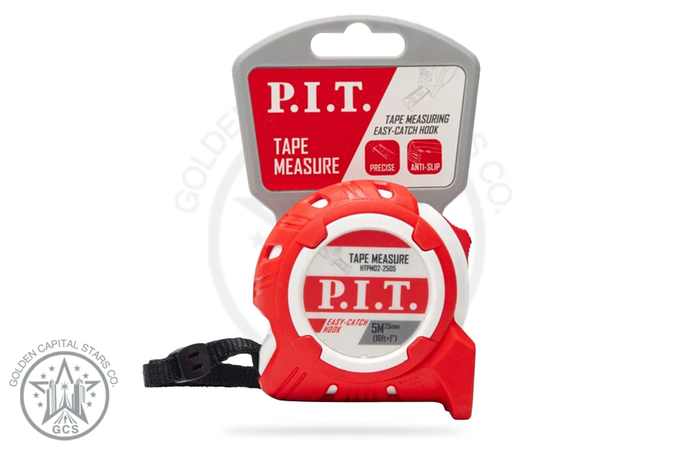متر قياس شريطي 5 متر عرض 25 مم هيكل مطاط PROF HTPM02-2505 – P.I.T
